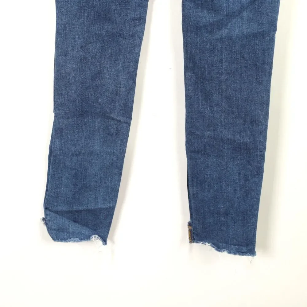 Free People High Low Raw Hem Skinny Jeans size 27